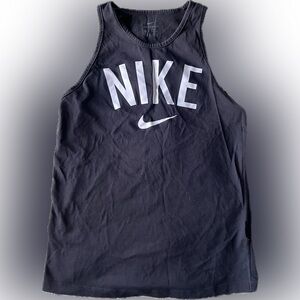 Nike Black Sleeveless Top with White Logo